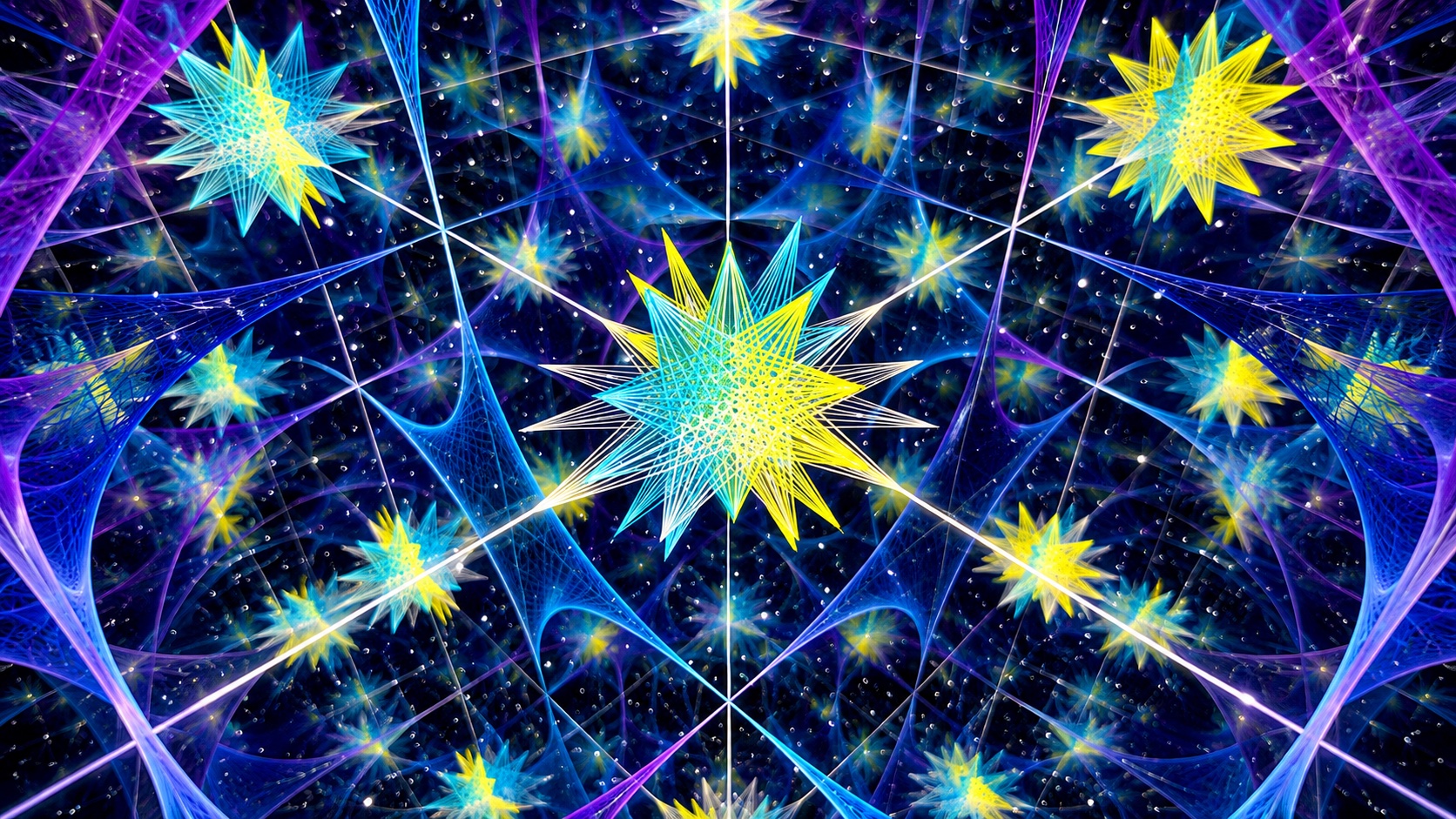 Symbolic radiant star geometry evoking expanded states of consciousness